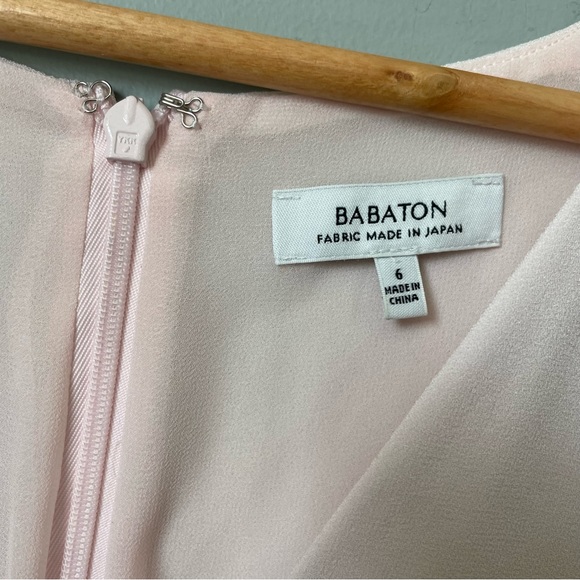 Aritzia Babaton Jameson Mini Sheath Dress Mauve Chalk Pink Blush EUC Size 6 - Picture 9 of 10